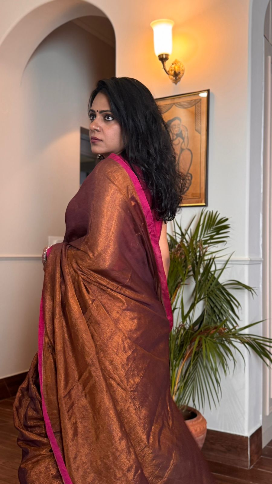 'Heer' Handwoven Tissue Saree
