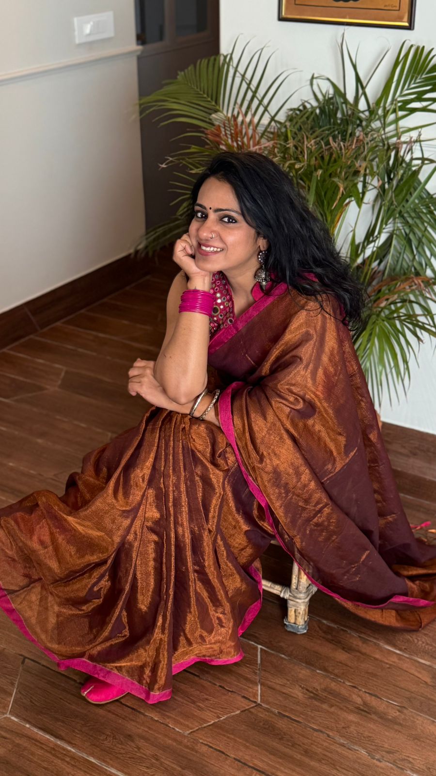 'Heer' Handwoven Tissue Saree