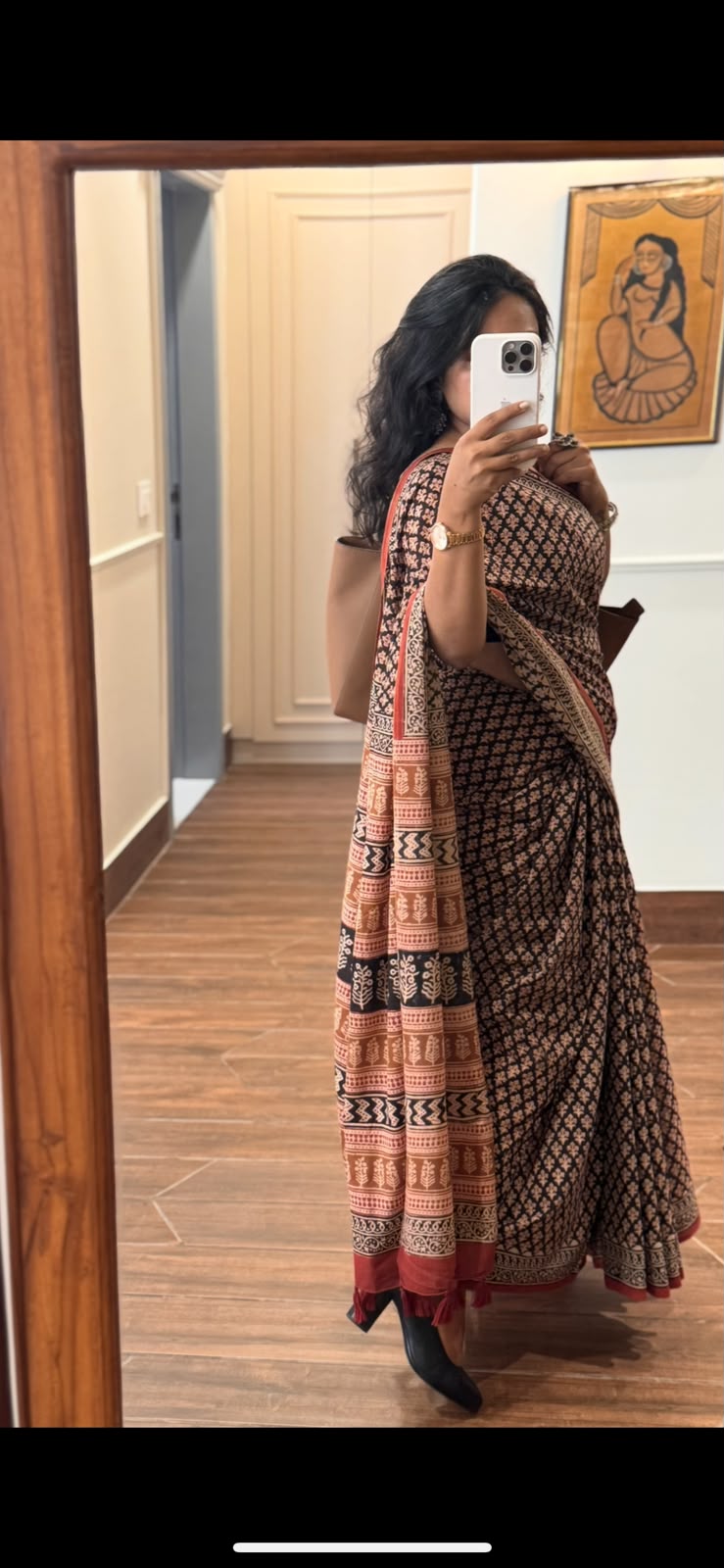 'Aruna' Bagh Mul Cotton Saree