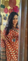 'Raktika' Red Mul Cotton Saree